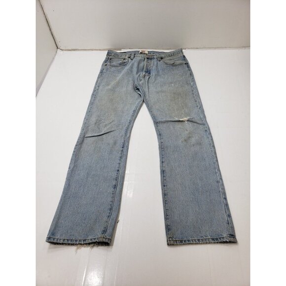 Levi's Other - Levis 501 Mens Jeans Straight Button Fly Light Wash Distressed 34x32 Vintage